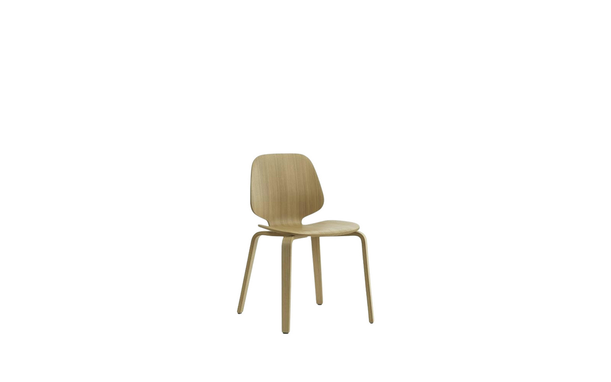 Normann Copenhagen My Chair in Braun mit Formfurnier und Chrom - Bild 2