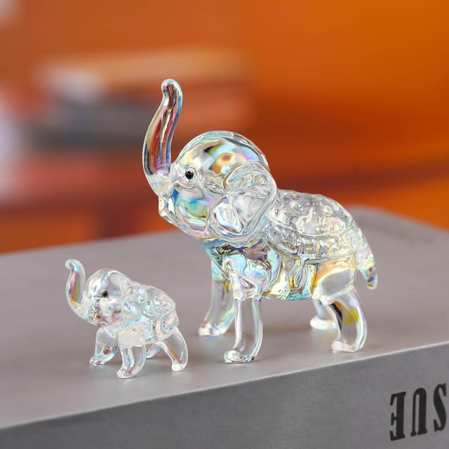 Kristallelefant von Yiran Furniture als transparente Glaselefant-Sammelfigur und modernes Kristalltier-Ornament zur Dekoration - Bild 1