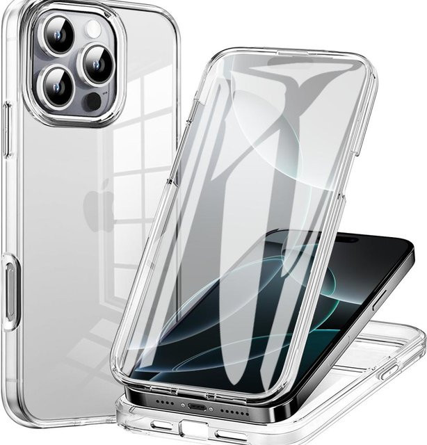 360 Grad Vollschutz HD-Klar Hülle für iPhone 12 Mini mit Glas für Vorder- und Rückseite, transparent - Bild 1