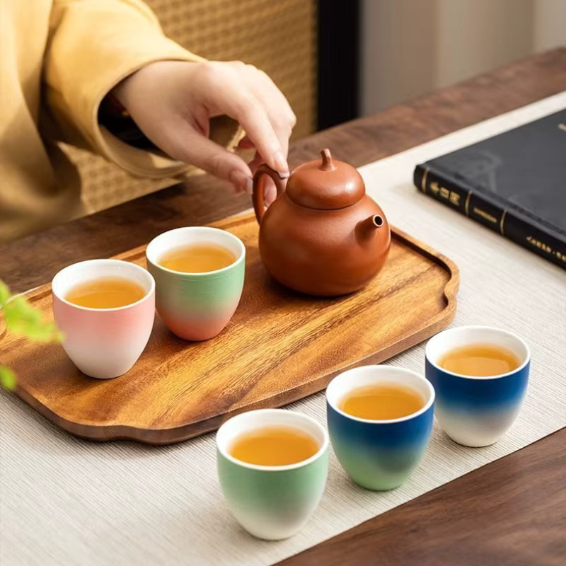 Guochao Master Cup Keramik Teetasse Set in Mehrfarbig mit Geschenkbox - Bild 4