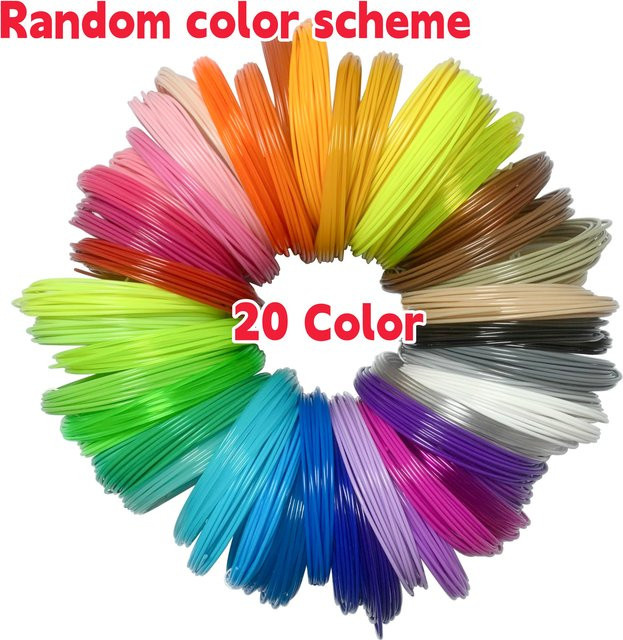 BING3D cPLA 3D-Stift-Druckfilament in 20 Farben, 3 Meter Multicolour FDM-Filament für Kunst und Handwerk - Bild 1