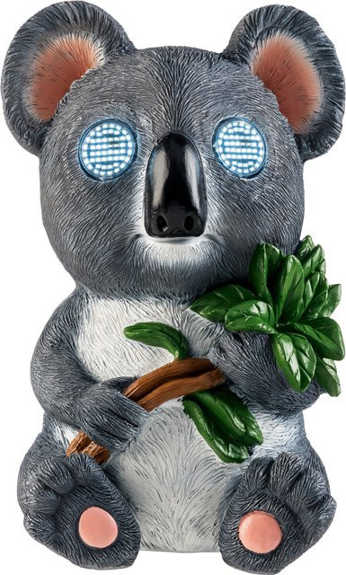 LIVARNO Deko-Solarleuchte Koala in Grau aus Polyresin mit LED für Garten und Terrasse - Bild 1