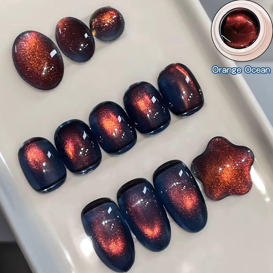 Kaniu Cat Eye Magnetischer Gel Nagellack, Orange, 5 ml - Bild 4