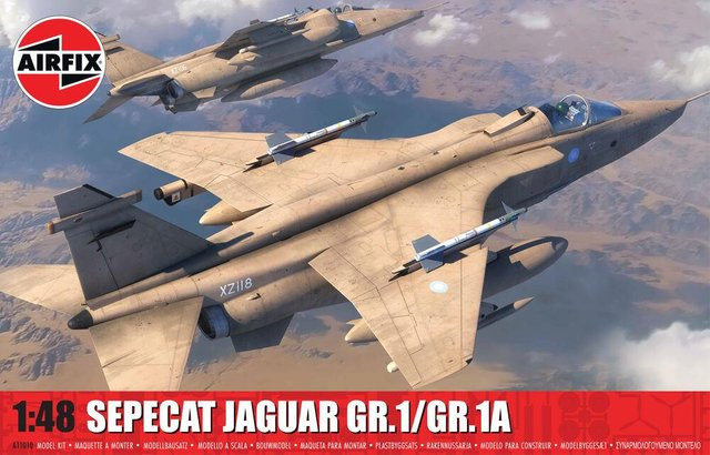 Airfix SEPECAT Jaguar GR.1/GR.1A, Modellbau, 1:48, Grau - Bild 1
