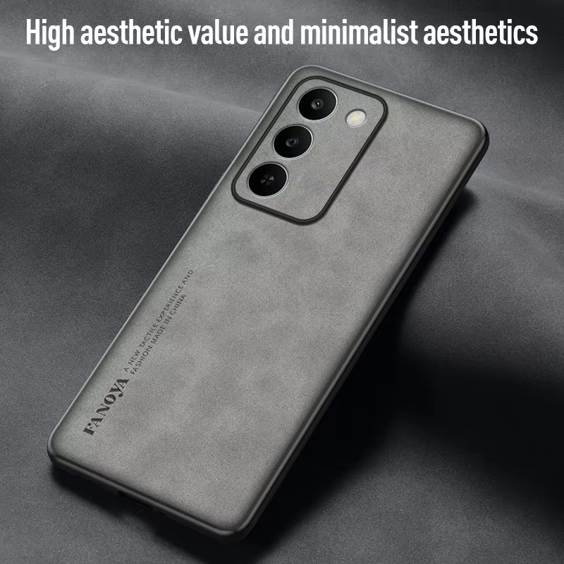 EUCAGR Luxus PU Leder Handyhülle für Realme C83 in Schwarz, stoßfeste Silikon-Schutzhülle - Bild 3