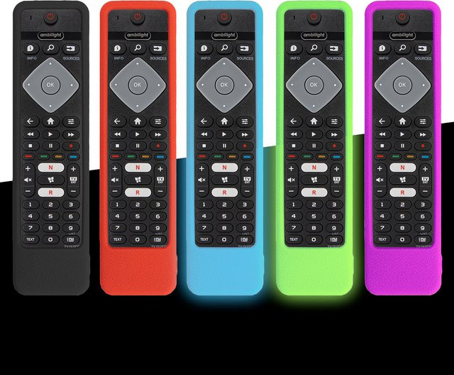 Silikonhülle für Philips Smart TV Fernbedienung YKF456-001 in Lila, Anti-Rutsch Schutzhülle Cover - Bild 1
