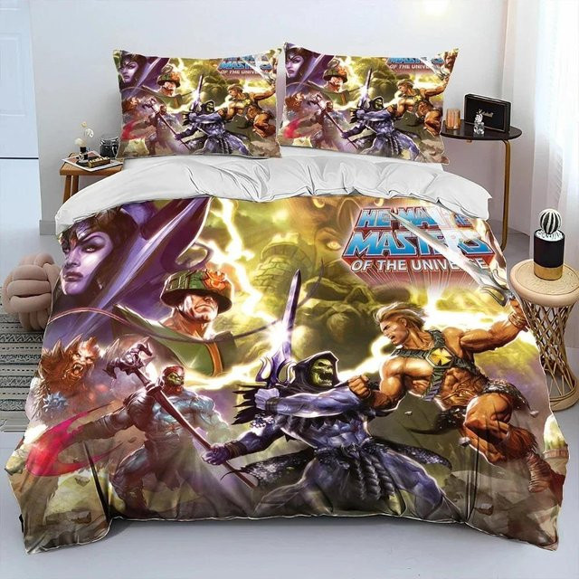 He-Man und die Masters of the Universe Bettwäsche-Set mit Kissenbezug und Bettdeckenbezug, Mehrfarbig, B/H: 135 x 200 cm - Bild 1