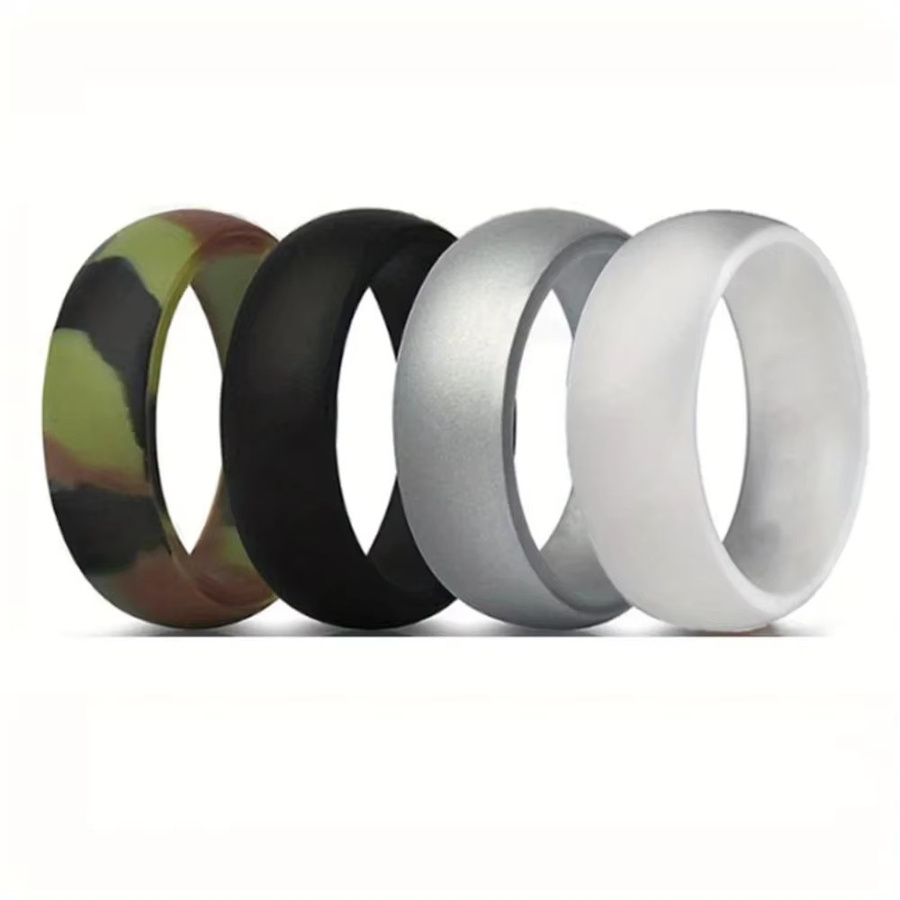 Silikon Ringe, 8mm, Unisex, 4er-Set - Bild 5