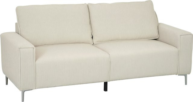 HOMCOM 3-Sitzer Sofa mit Cordbezug und Federkern in Cremeweiß, B/T/H: 193 x 77 x 80 cm - Bild 1