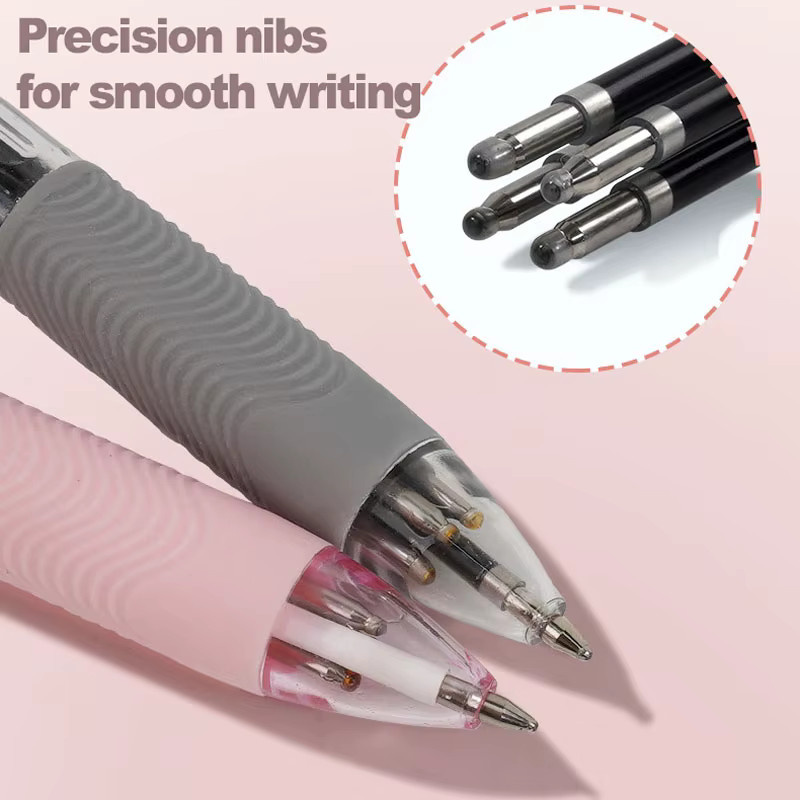 JOMPENS 4-in-1 Multifunktions-Kugelschreiber-Set mit 0,7 mm Mine und 4 Farben für das Büro - Bild 2