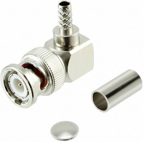 Molex BNC-Steckverbinder gewinkelt 50 Ohm in Silber - Bild 1