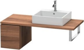 Duravit L-Cube Unterschrank in Nussbaum Natur mit einem Auszug, Braun, B: 32,0 cm, T: 54,7 cm, H: 40,0 cm - Bild 1