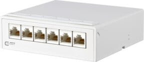 BTR NETCOM AP-Verteiler 6Port C6A mit 6x RJ45 Ethernet LAN in Weiß TN EDATC6A-6AP-rws - Bild 1