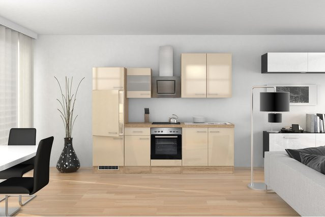 Flex-Well Küchenzeile Nepal in Beige B: 270 cm, H: 200 cm, T: 57 cm - Bild 1