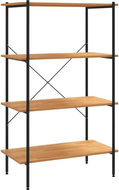 vidaXL Regal mit 4 Böden in Schwarz und Eiche-Optik, B/T/H: 80 x 40 x 130 cm - Bild 1