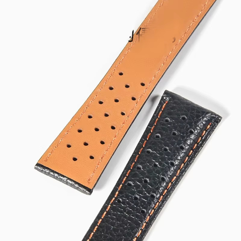 Uhrenarmband Carrera, Kalbsleder, Schwarz, Herren, 22 mm - Bild 2