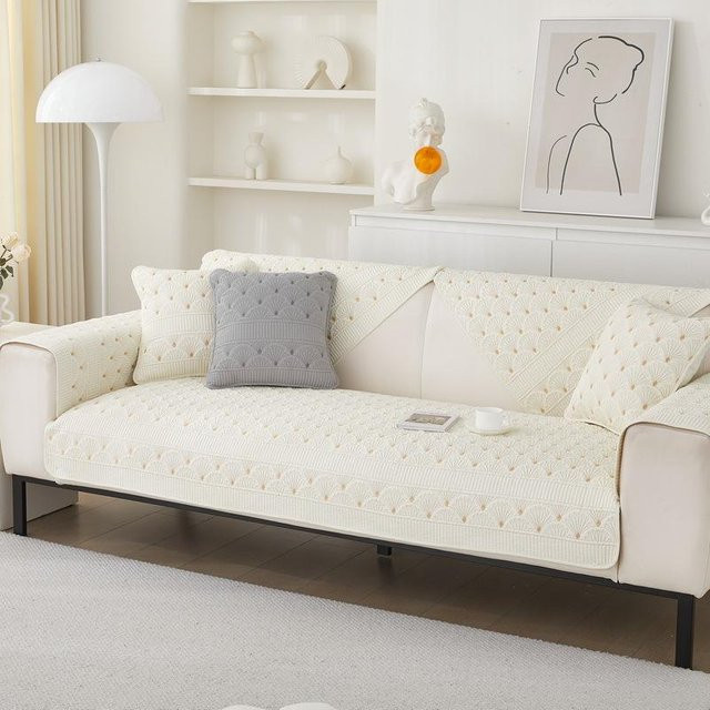 Rutschfester Sofabezug aus reiner Baumwolle für dein Sofa, modernes Sofakissen mit Vollbezug, Breite: 70 cm, Breite: 70 cm - Bild 1