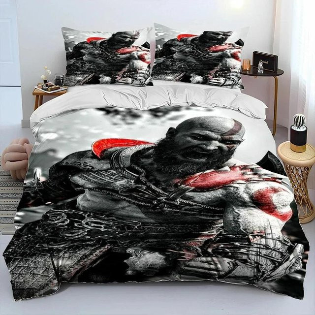 Binchi Outdoor Product Bettwäsche-Set God of War Kratos, Schwarz, Microfaser, B/H: 135 x 200 cm - Bild 1