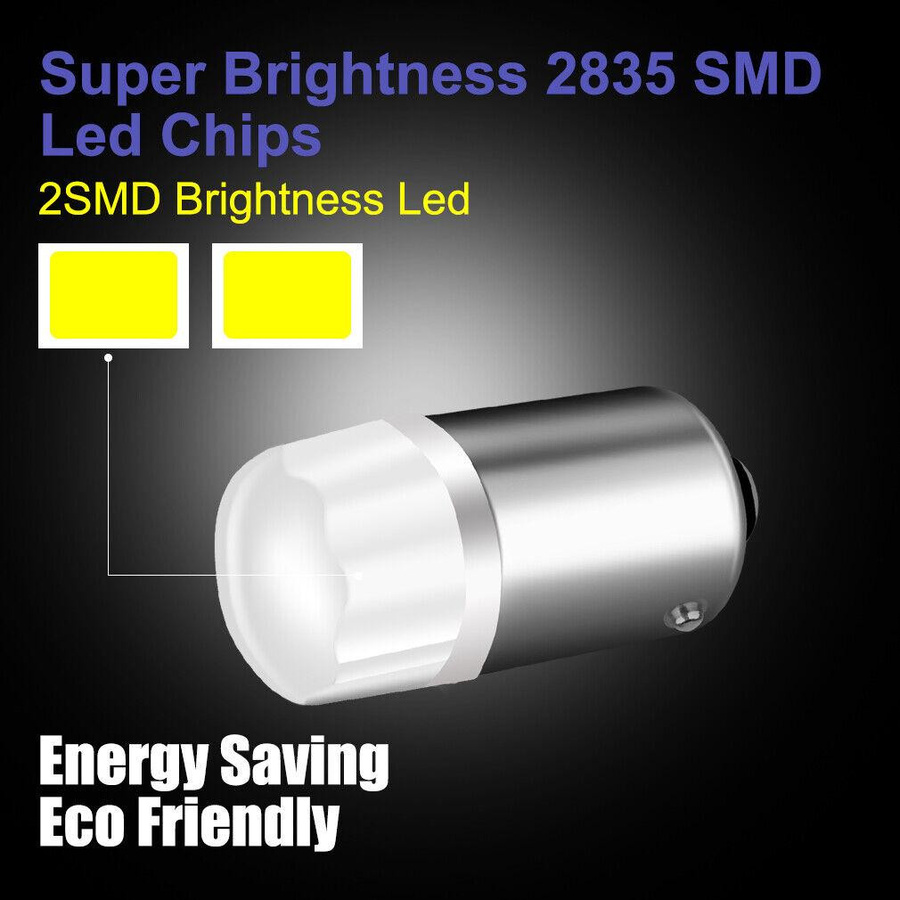 10 Stück XST Car LED-Glühbirnen BA9S T4W für Auto, Blau, 12V SMD LED-Anzeigelampe für Kennzeichenlampe, Innenleuchte und Side Wedge - Bild 5