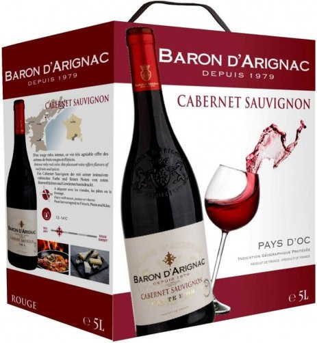Baron D'Arignac, Cabernet Sauvignon, Rotwein, 5 l - Bild 1