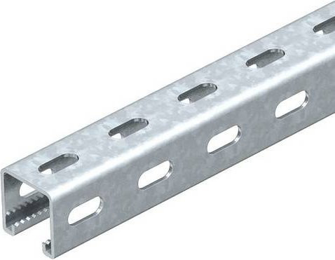 OBO Bettermann Profilschiene aus Metall in Silber, B/H/L: 41 x 41 x 400 mm - Bild 1