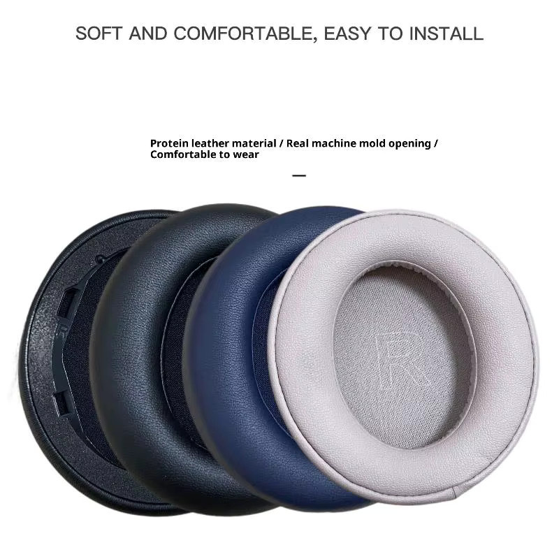 2 Stück Ersatz-Ohrpolster aus Mesh Memory Foam für Anker Soundcore Life Q30 und Q35 in Schwarz - Bild 2