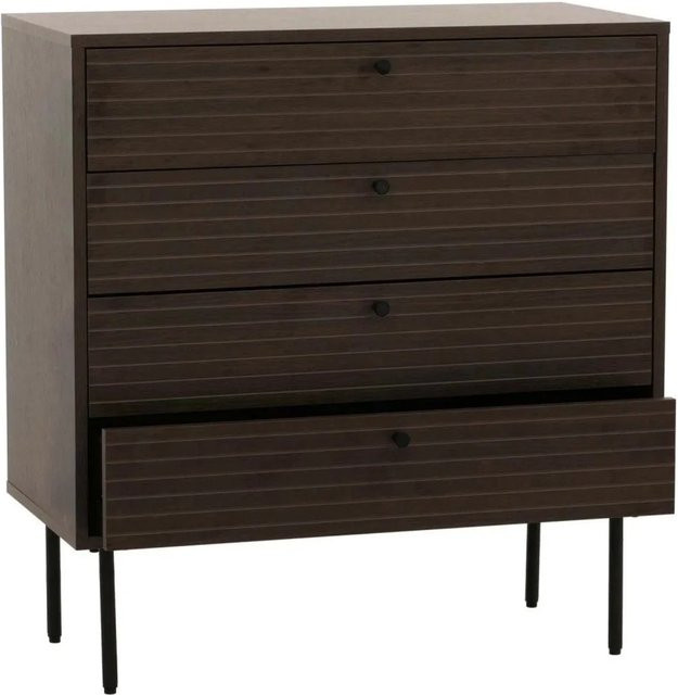 MCW Kommode N78 Sideboard im skandinavischen Stil mit 4 Schubladen, Dunkelbraun, B/T/H: 85 x 40 x 80 cm - Bild 2