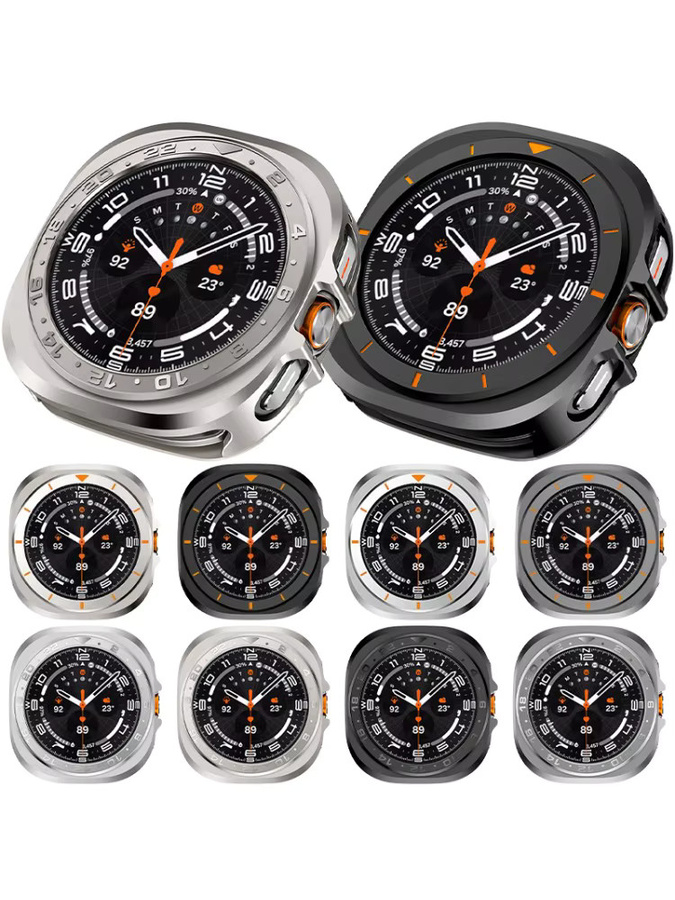 CAOWTAN Metallgehäuse für Samsung Galaxy Watch Ultra 47 mm, Edelstahl - Bild 4