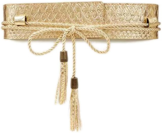 Gürtel mit Quasten-Dekor, Gold, Damen, 70cm bis 85cm - Bild 1