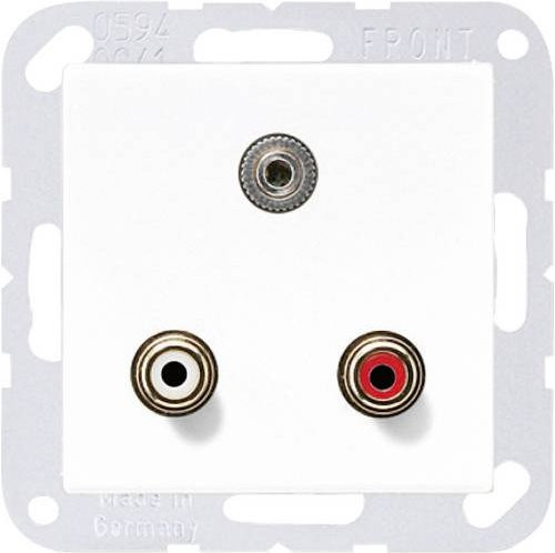 Jung Einsatz Chinch Miniklinke 3,5mm Alpinweiß MAA1011WW - Bild 1