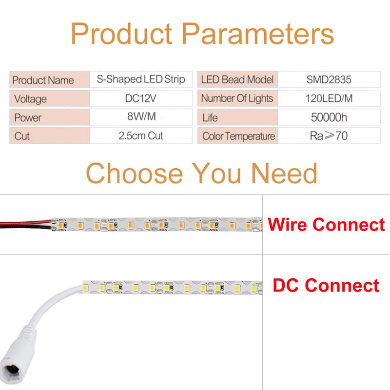 DENGKOO Neon Flex LED-Streifen Weiß, Biegbares DIY Neon-Lichtband aus Silikon, 12V DC, 120 LED/m, 6mm Breite - Bild 2