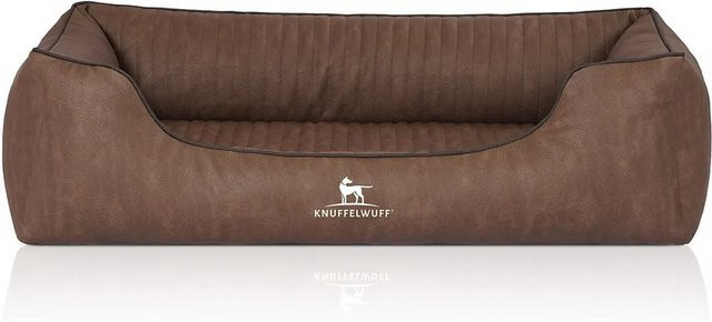 Knuffelwuff Hundebett Tampa Orthopädisch aus Kunstleder mit abnehmbarem Bezug, Braun, B: 120 cm, T: 85 cm - Bild 1