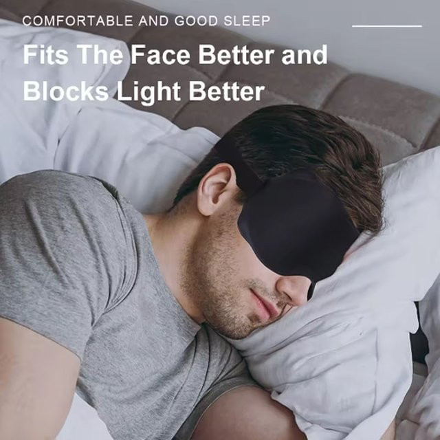 3D-Schlafmaske, weich gepolstert, Unisex - Bild 1