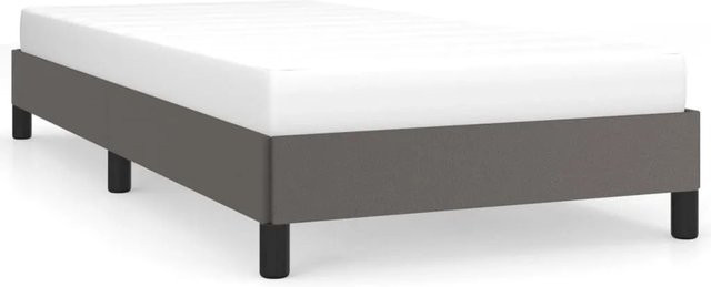 vidaXL Polsterbett aus Kunstleder in Grau, B/T/H: 100 x 200 cm - Bild 1