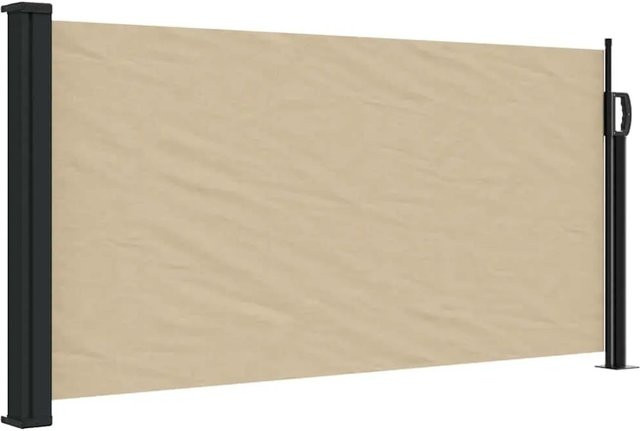 vidaXL Ausziehbare Seitenmarke in Beige aus Polyester mit PU-Beschichtung, B/H: 500 x 100 cm - Bild 1