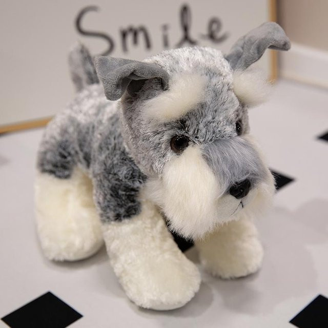 Schnauzer Plüschtier, Plüschtiere, 30cm, Grau - Bild 1