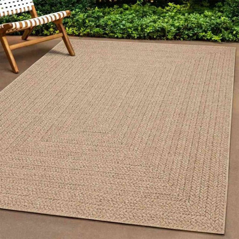 Teppich Zizur von vidaxl in Beige mit Jute-Optik für Indoor und Outdoor, B/L: 80 x 250 cm - Bild 1