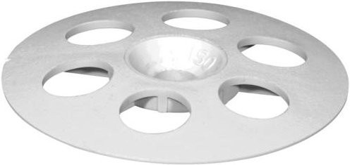 Fischer 1680 Dämmstoffteller in Weiß, Durchmesser: 60 mm, Dicke: 7 mm, 100 Stück - Bild 1