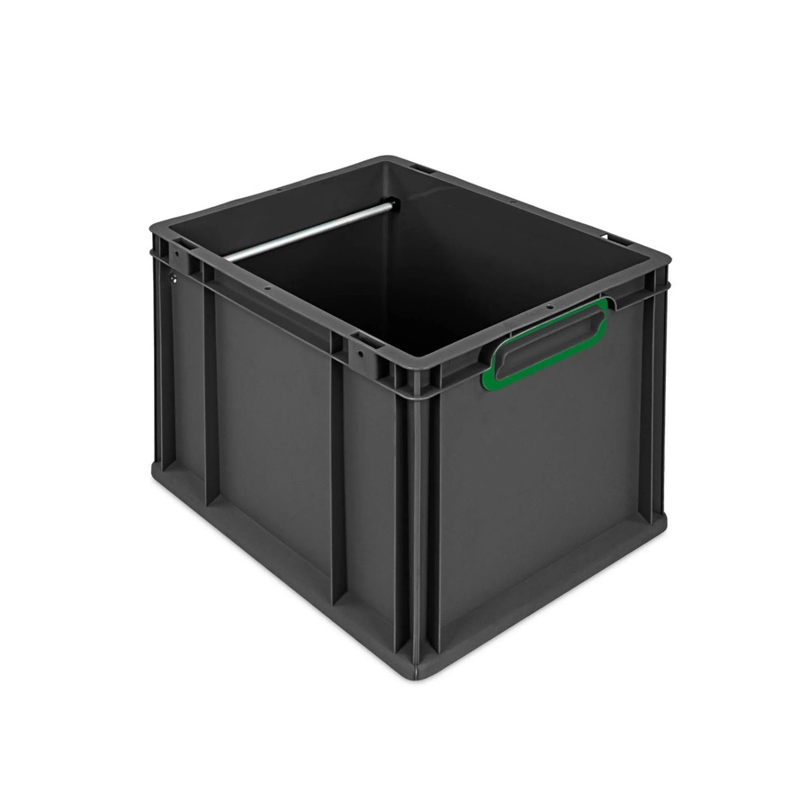 PROREGAL Hängeregisterbox Nextgen Eurobehälter Transportbox in Grün Schwarz H x B x T: 32 x 30 x 40 cm - Bild 2