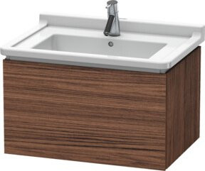 Duravit Waschtischunterschrank L-Cube wandhängend, Nussbaum dunkel, B: 67 cm, T: 46,9 cm, H: 40,8 cm - Bild 1