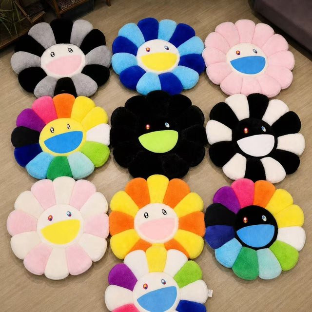 Bandai Murakami-Stil Blumenförmiges Plüschkissen, Mehrfarbig, 1-teiliges Set - Bild 1