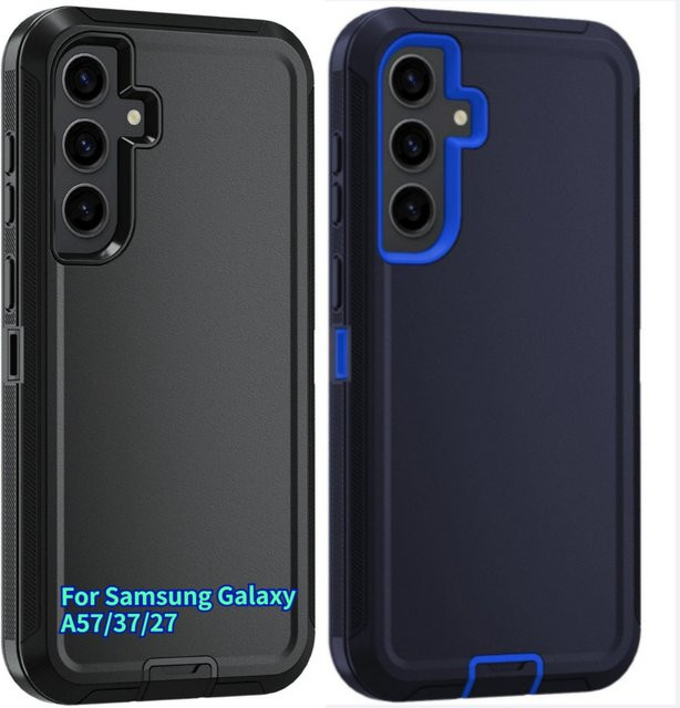Robuste Armor Defender Schutzhülle für Samsung Galaxy A57 A56 A55 A37 A36 A35 A27 A26 A25 A17 A16 A15 in Blau und Weiß mit Unterstützung für kabelloses Laden von Ott Box Cover - Bild 1
