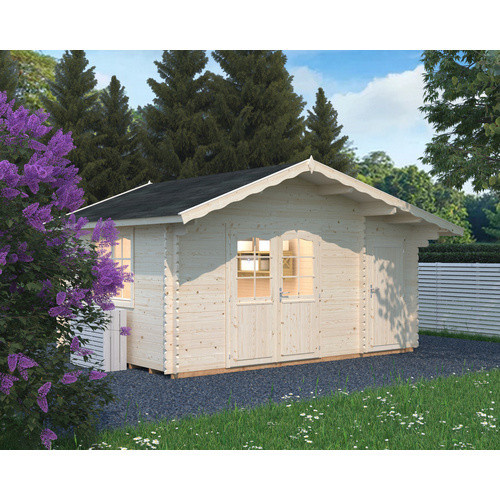 PALMAKO Blockbohlenhaus Emma aus Holz in Braun, B/H/T: 513 x 268 x 330 cm - Bild 2