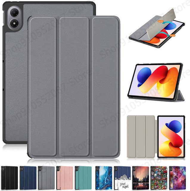 Xiaomi Poco Pad M1 Schutzhülle aus PU Leder mit Trifold Magnetfunktion in Gold oder Grau - Bild 1