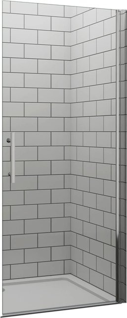 Duschparadies Walk-In Duschwand Duschkabine aus Nano-ESG Glas, transparent, B: 80 cm, H: 185 cm - Bild 1