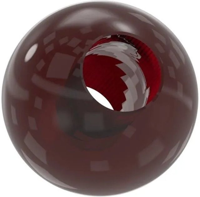 FeNau Glaskugel aus Glas in Rot mit Durchgangsbohrung, Durchmesser: 30 mm, Bohrung: 12,3 mm - Bild 1