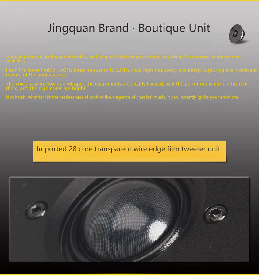 HIFIDIY LIVE S1 HiFi 4-Zoll-Hochtöner-Lautsprechereinheit mit transparenter Seidenmembran, 6 Ohm, 30W, Schwarz - Bild 2