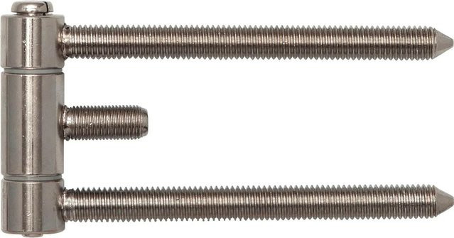 SFS Stahlzargenband 3-teilig Brandschutztauglich aus Stahl vernickelt in Silber, B/T: 18 x 61 mm - Bild 1
