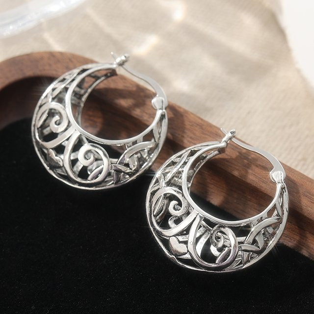 Creolen Vintage, Silber, Damen - Bild 1