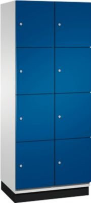 C+P Fächerschrank Cambio auf Sockel mit 8 Fächern, Korpus Lichtgrau und Front Enzianblau, H 195,0 x B 80,0 x T 52,5 cm - Bild 2